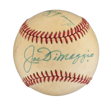DiMaggio Brothers Signed Baseball   